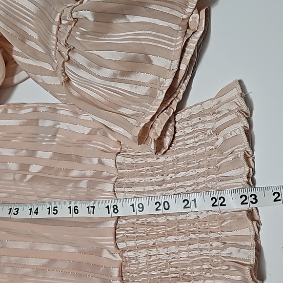 Angie Long Flare Layered Sleeves Pull Over Top Blouse Size L Pink #W-541 - Picture 13 of 13